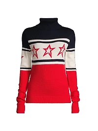 Intarsia Knit Chopper Sweater
