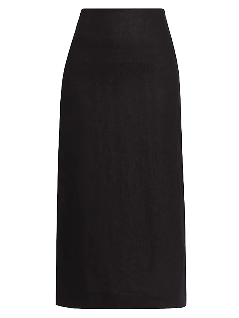 Cala Linen Midi-Skirt