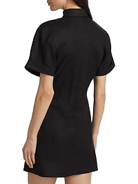 Melanie Linen Cut-Out Minidress