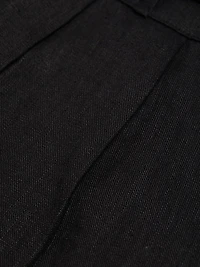 Alina Belted Pleated Linen Wide-Leg Pants