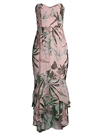 Cece Ruffled Floral Gown