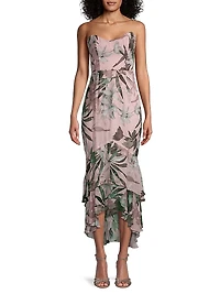 Cece Ruffled Floral Gown