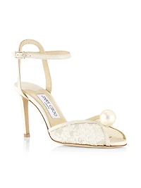 Sacora 85MM Floral Lace Sandals