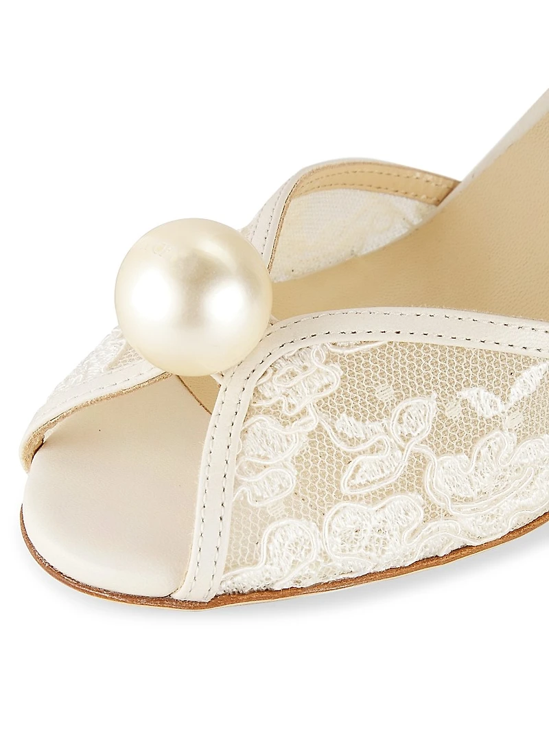 Sacora 85MM Floral Lace Sandals