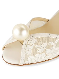 Sacora 85MM Floral Lace Sandals