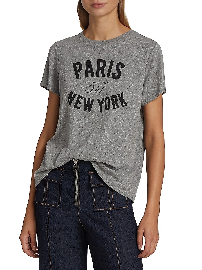 Paris New York Graphic T-Shirt
