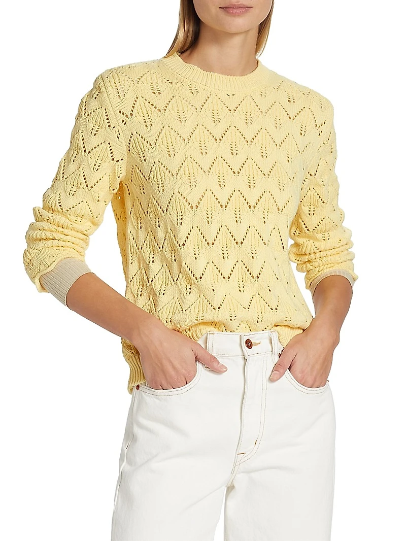 COLLECTION Open-Stitch Sweater