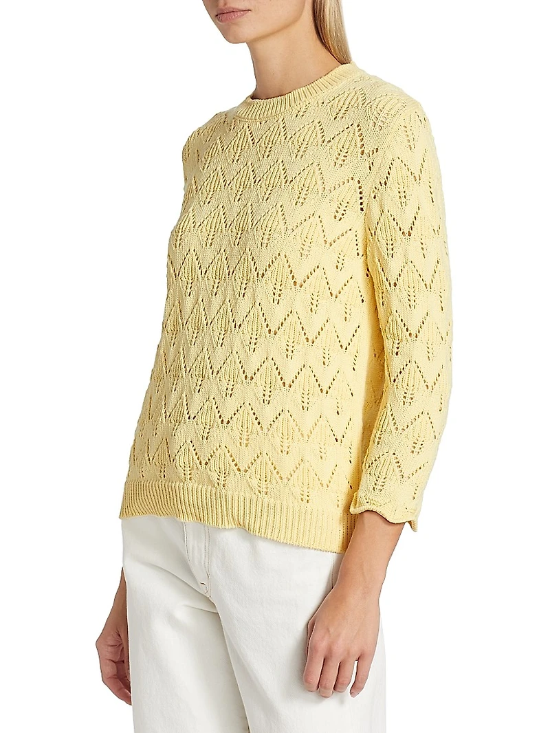 COLLECTION Open-Stitch Sweater