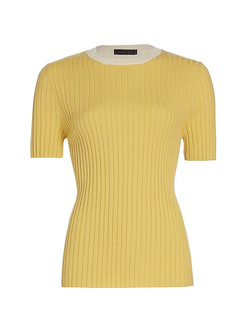 COLLECTION Cotton Short-Sleeve Sweater