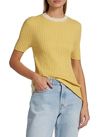 COLLECTION Cotton Short-Sleeve Sweater