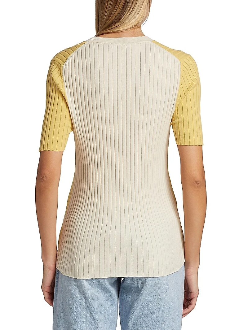 COLLECTION Cotton Short-Sleeve Sweater