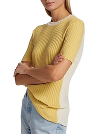 COLLECTION Cotton Short-Sleeve Sweater