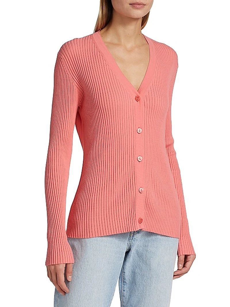 COLLECTION Cotton Long-Sleeve Cardigan