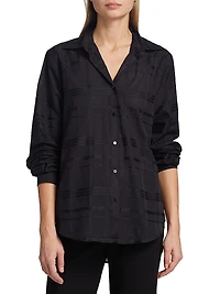 COLLECTION Plaid Cotton Button-Front Shirt