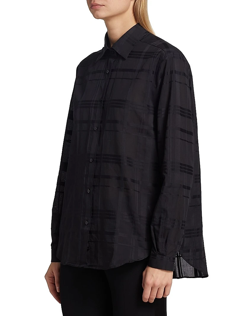 COLLECTION Plaid Cotton Button-Front Shirt