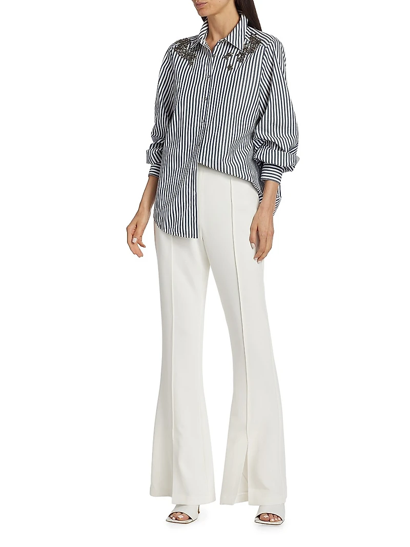 Billie High-Rise Wide-Leg Split-Hem Pants