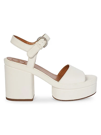 Odina Leather Platform High-Heel Sandals