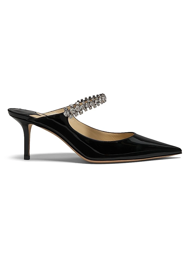 Bing 65MM Embellished Patent Leather Mules