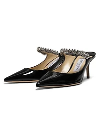 Bing 65MM Embellished Patent Leather Mules