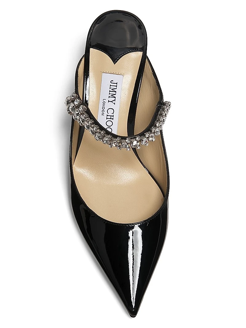 Bing 65MM Embellished Patent Leather Mules
