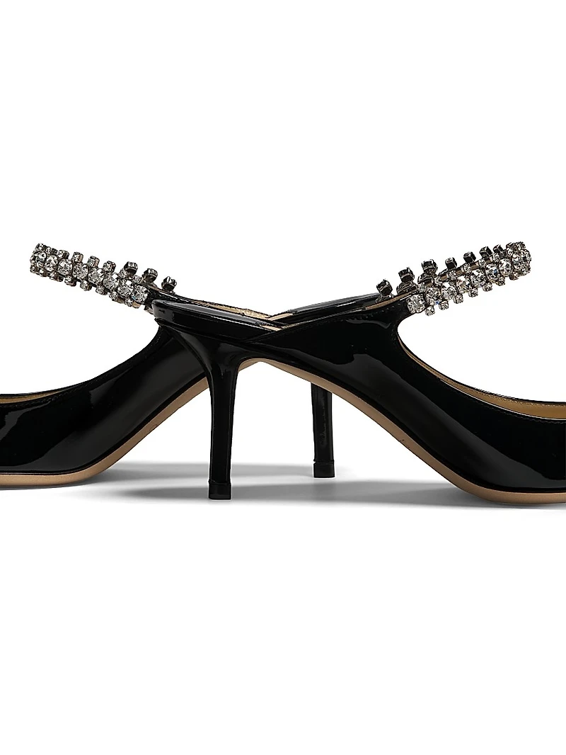 Bing 65MM Embellished Patent Leather Mules