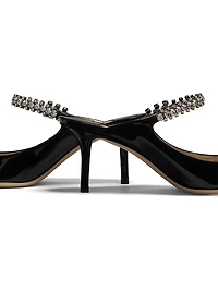 Bing 65MM Embellished Patent Leather Mules