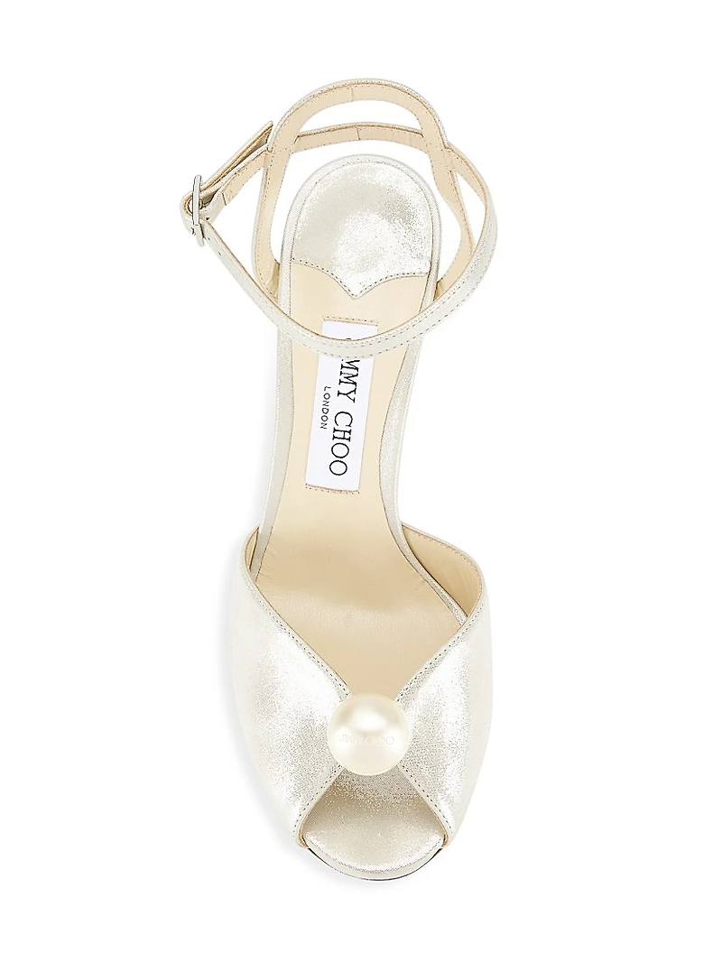 Sacaria 85MM Shimmer Suede Sandals