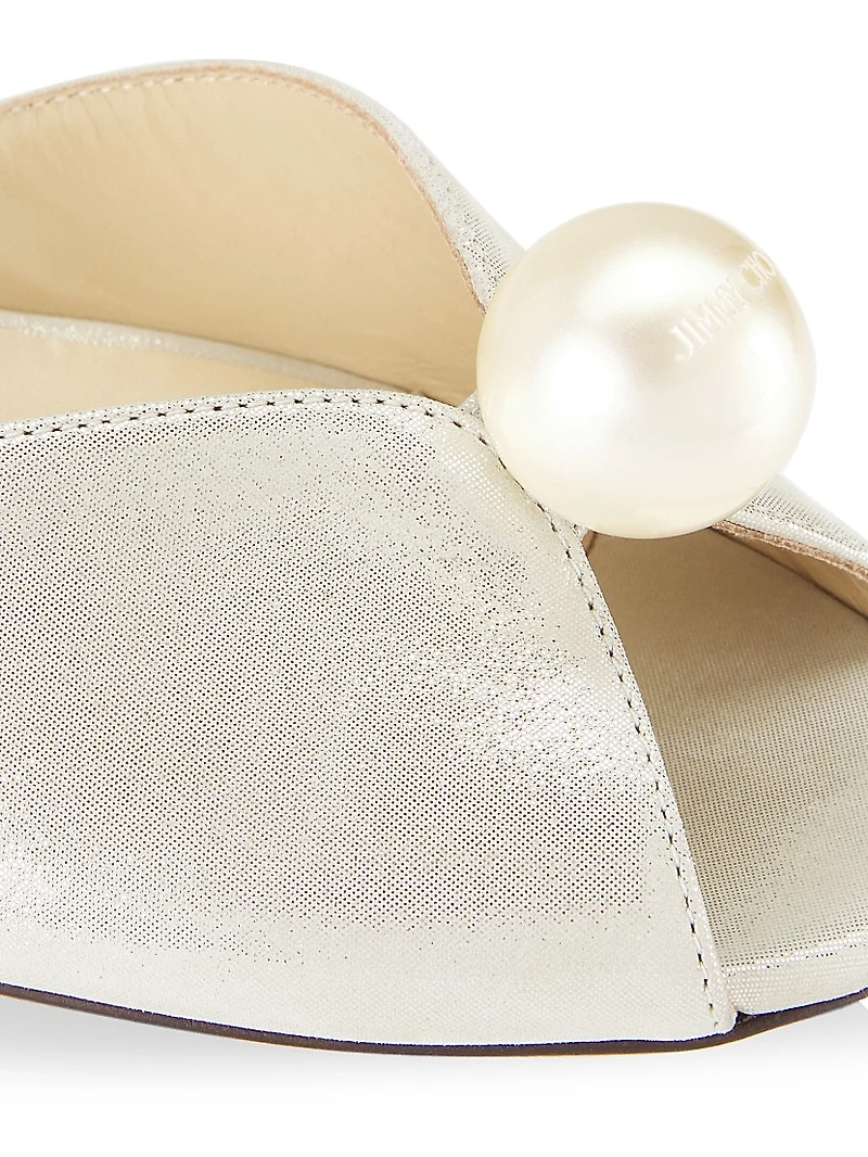 Sacaria 85MM Shimmer Suede Sandals