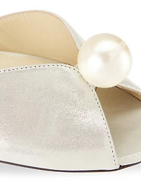 Sacaria 85MM Shimmer Suede Sandals