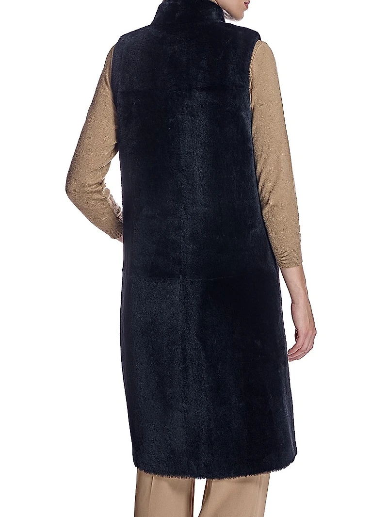 Maximilian Reversible Shearling Lamb Vest