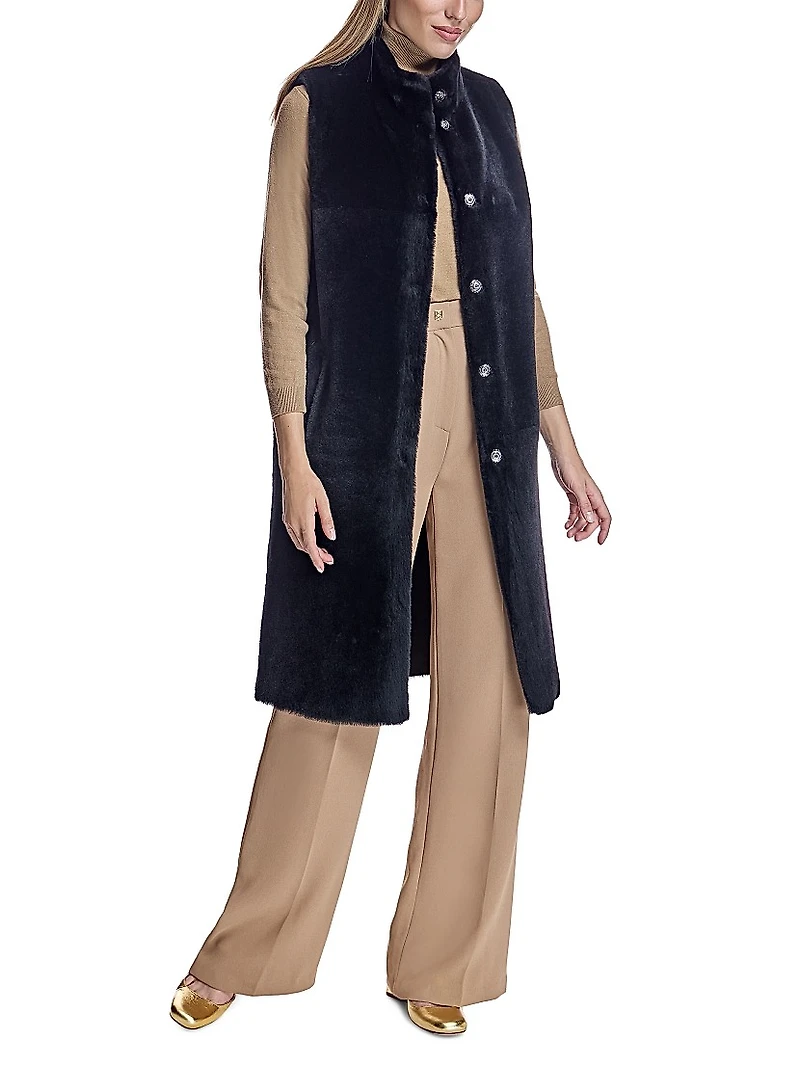 Maximilian Reversible Shearling Lamb Vest