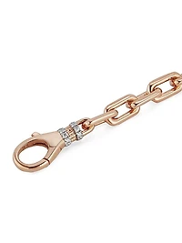 Clive 18K Rose Gold & Diamond Chain Bracelet