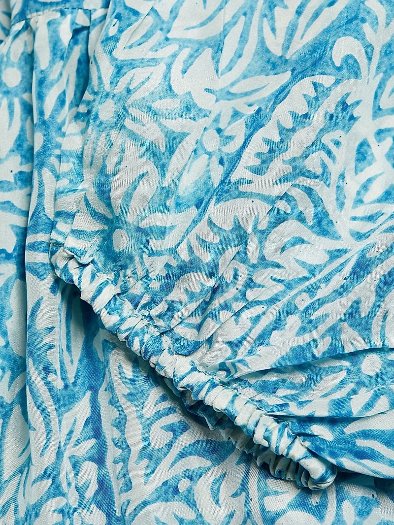 Carmen Printed Cut-Out Maxi Dress