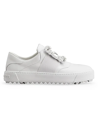 Viv Golf Embellished-Buckle Slip-On Sneakers