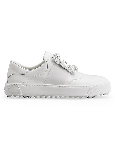 Viv Golf Embellished-Buckle Slip-On Sneakers
