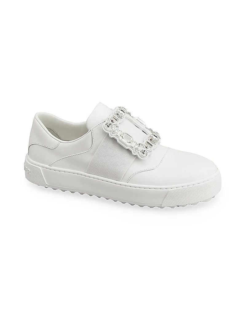 Viv Golf Embellished-Buckle Slip-On Sneakers