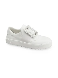 Viv Golf Embellished-Buckle Slip-On Sneakers