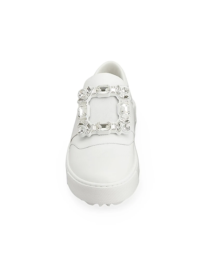 Viv Golf Embellished-Buckle Slip-On Sneakers