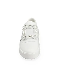 Viv Golf Embellished-Buckle Slip-On Sneakers