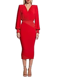 Signature Lover Man Keyhole-Back Midi-Dress