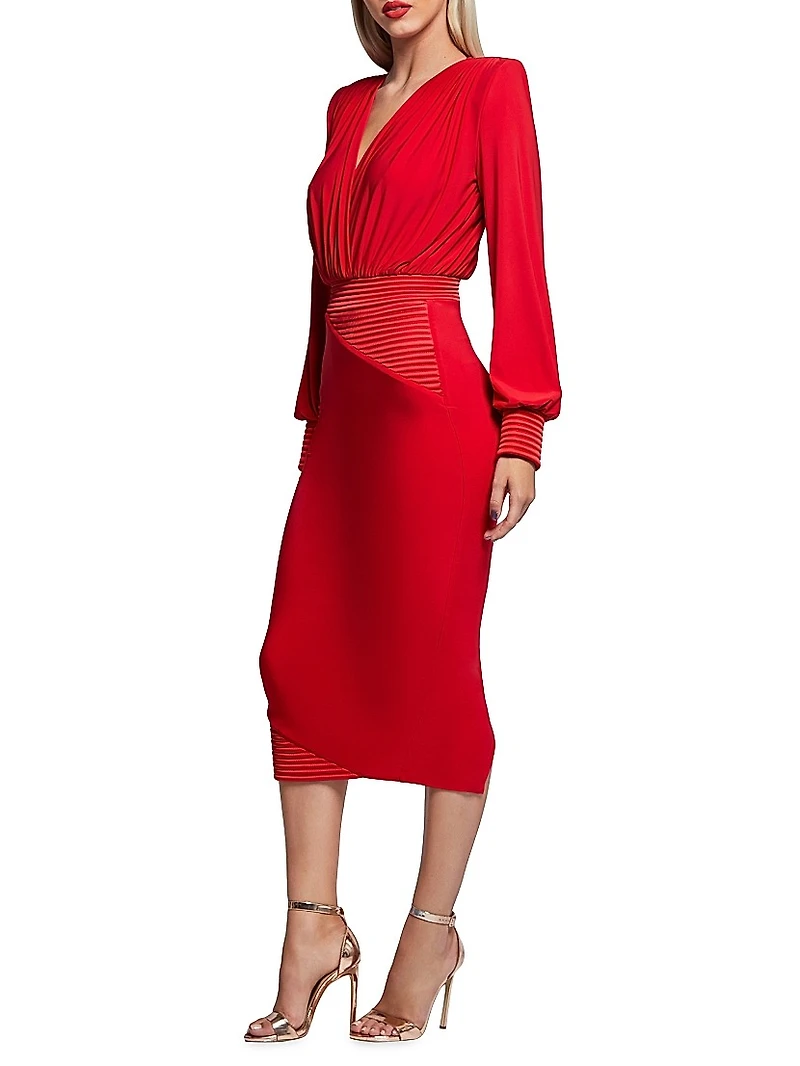 Signature Lover Man Keyhole-Back Midi-Dress
