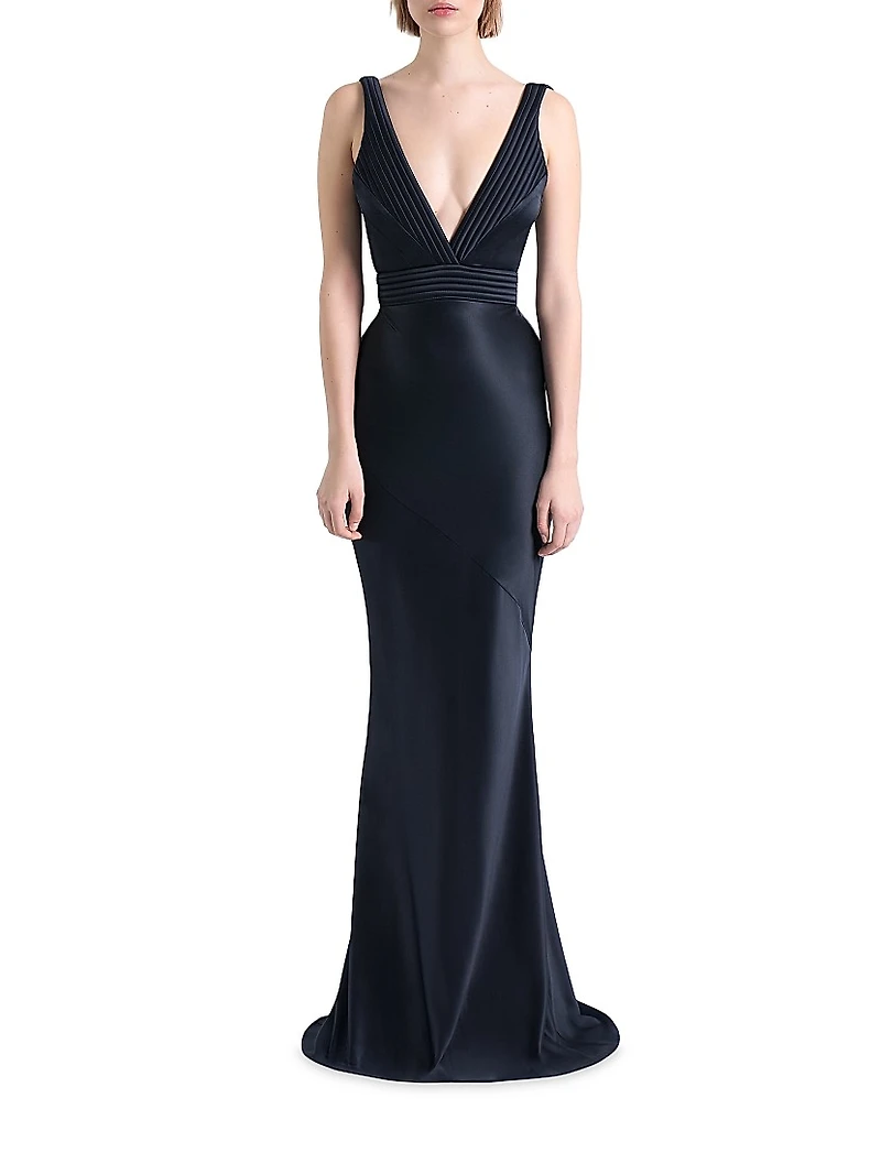 Signature Beloved Sleeveless Satin Gown