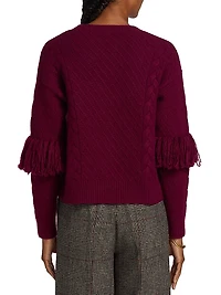 Fringe Wool-Blend Sweater