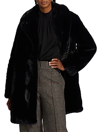 Noir Faux Fur Coat