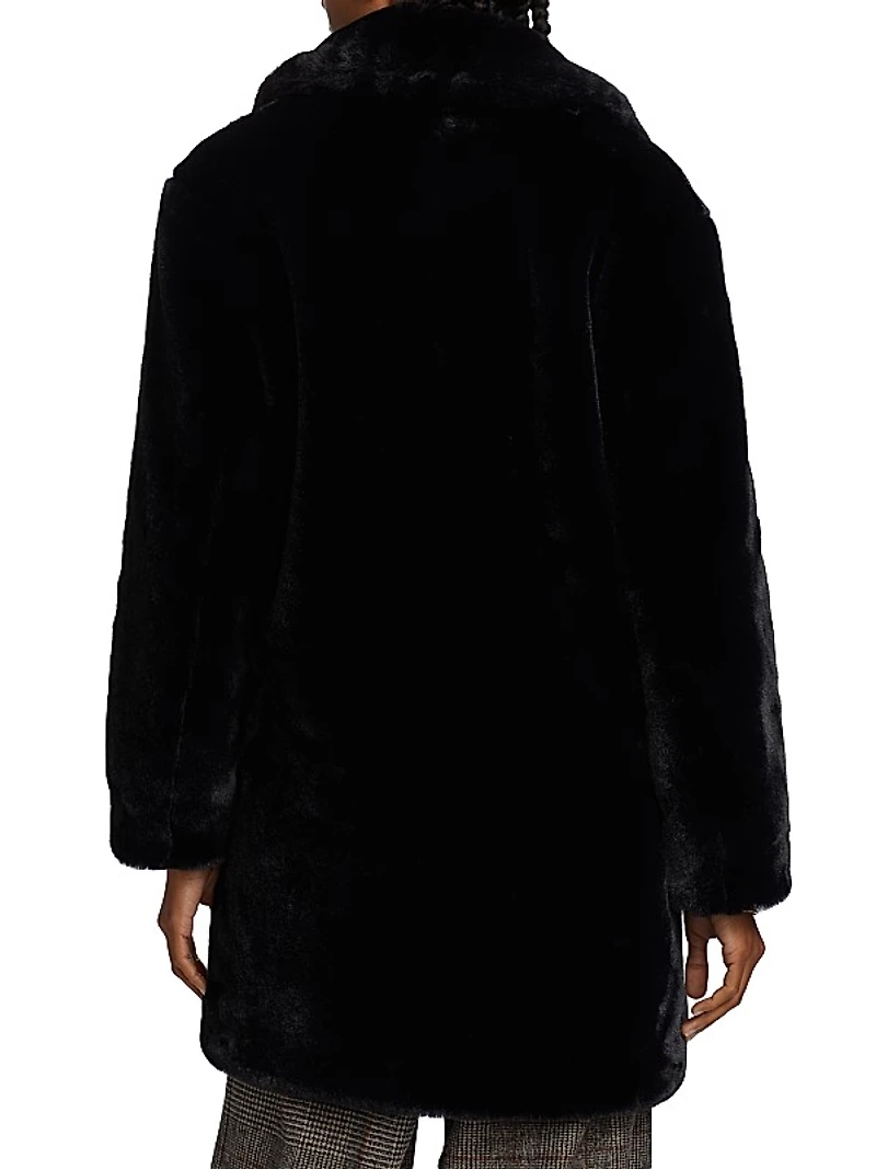 Noir Faux Fur Coat