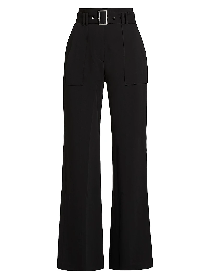 Belted Wide-Leg Trousers