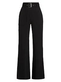 Belted Wide-Leg Trousers
