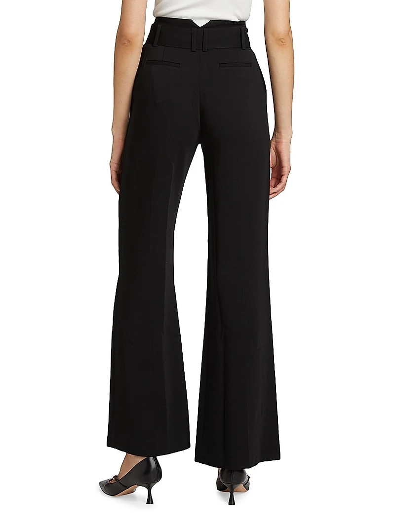 Belted Wide-Leg Trousers