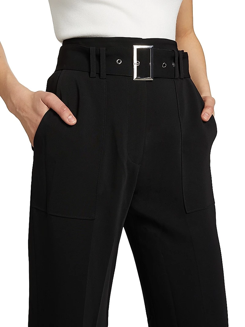 Belted Wide-Leg Trousers