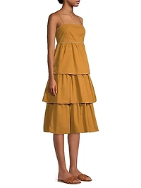 Lola Cotton Tiered Midi-Dress